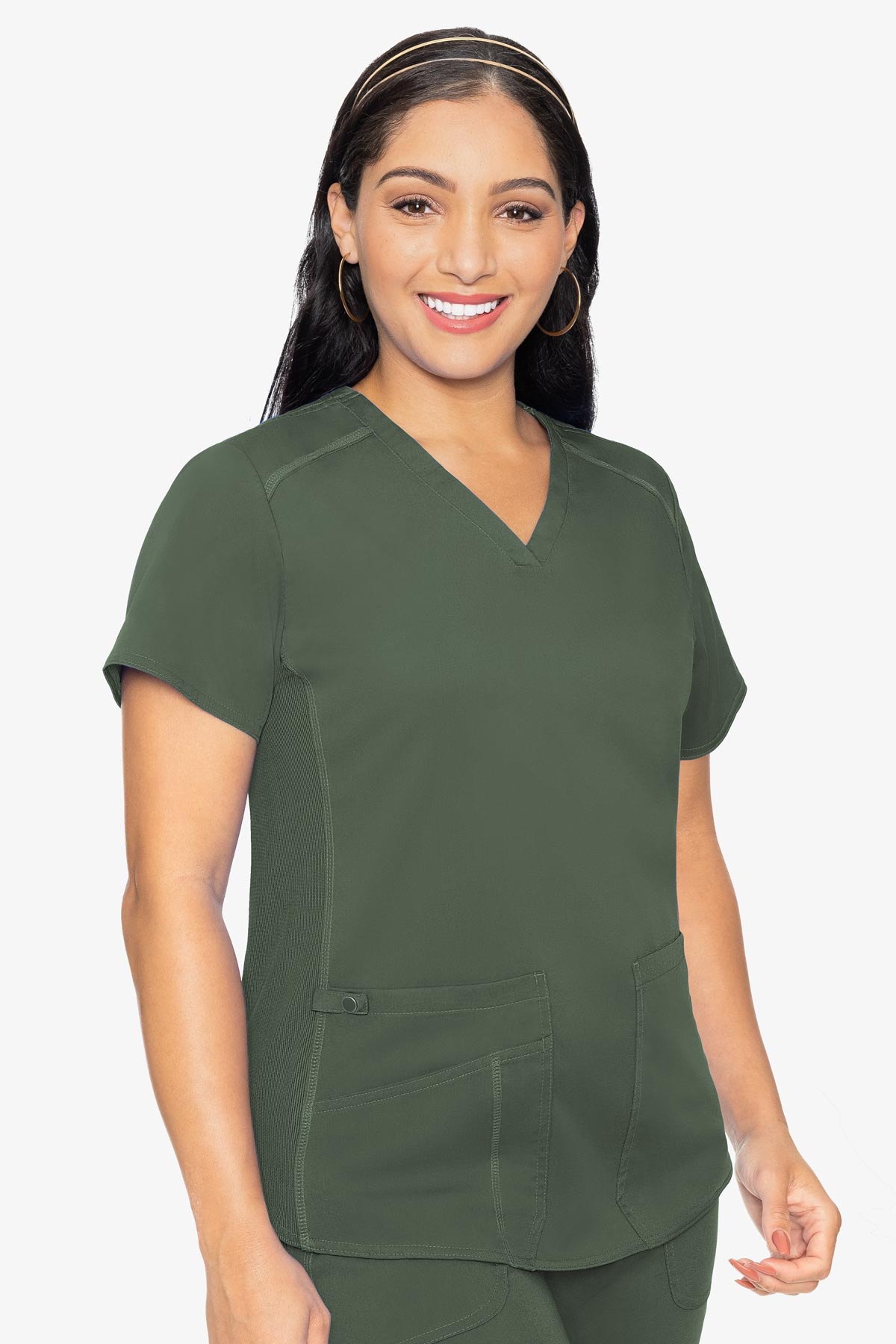 *Touch V-neck Shirt Tail Top