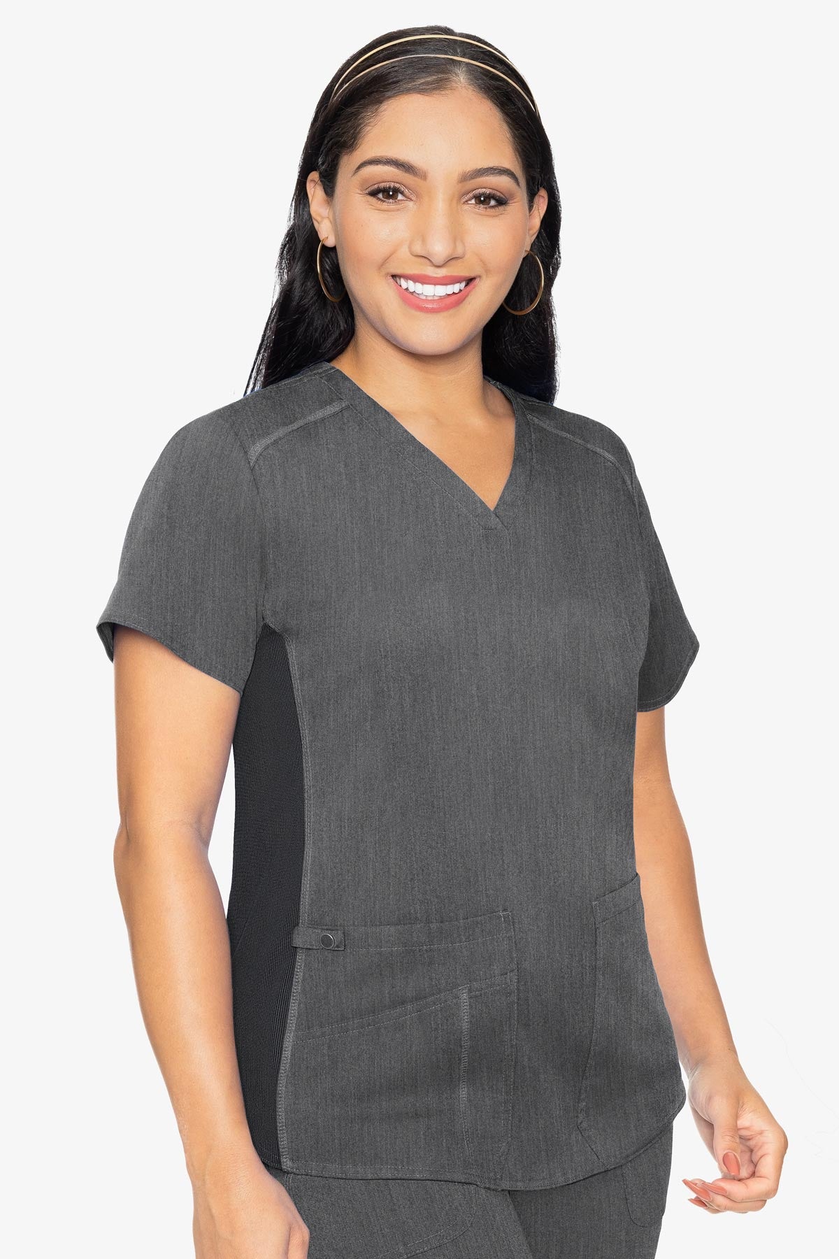 *Touch V-neck Shirt Tail Top