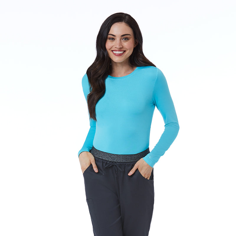 Maevn Women's Basic Long Sleeve Underscrub Tee
