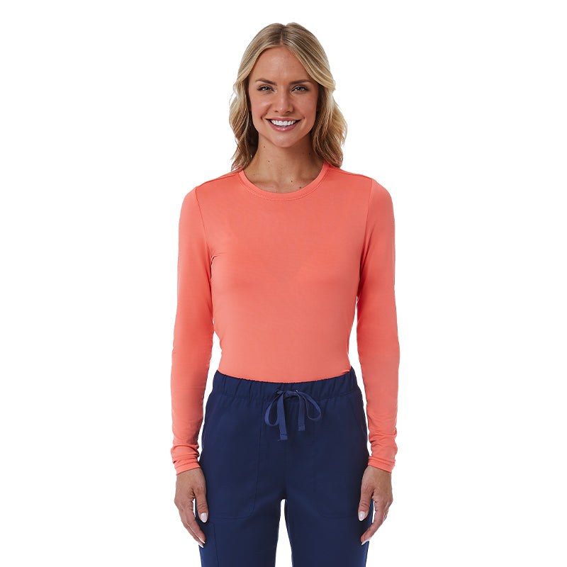 Maevn Women's Basic Long Sleeve Underscrub Tee