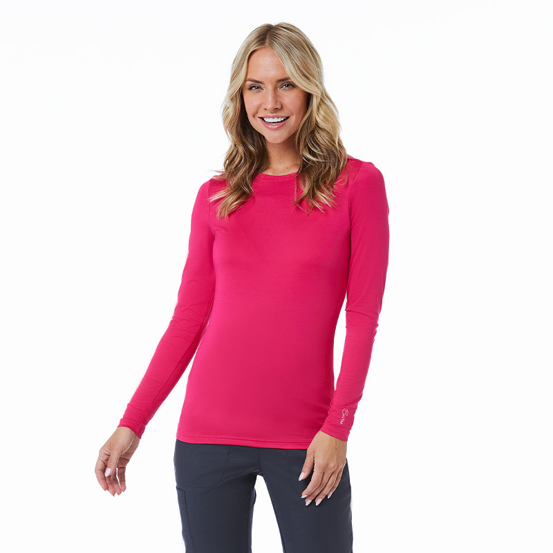 Maevn Women's Basic Long Sleeve Underscrub Tee