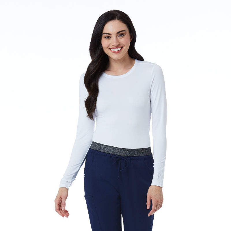 Maevn Women's Basic Long Sleeve Underscrub Tee