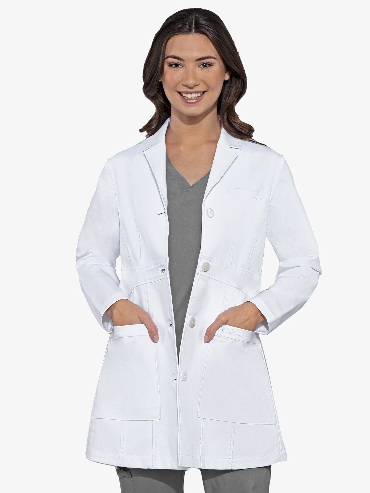 Boutique Lab Coats Tailored Empire Mid Length | 9652